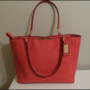 Coach 29002 Madison Tote Bag in Coral Pink Leather